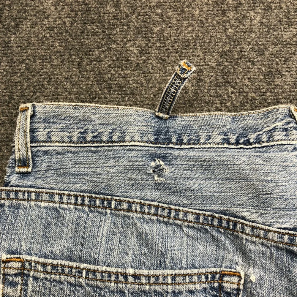 Baggy Levis 550 Denim Shorts Mens 38 Light Wash Blue Cotton Jean Shorts